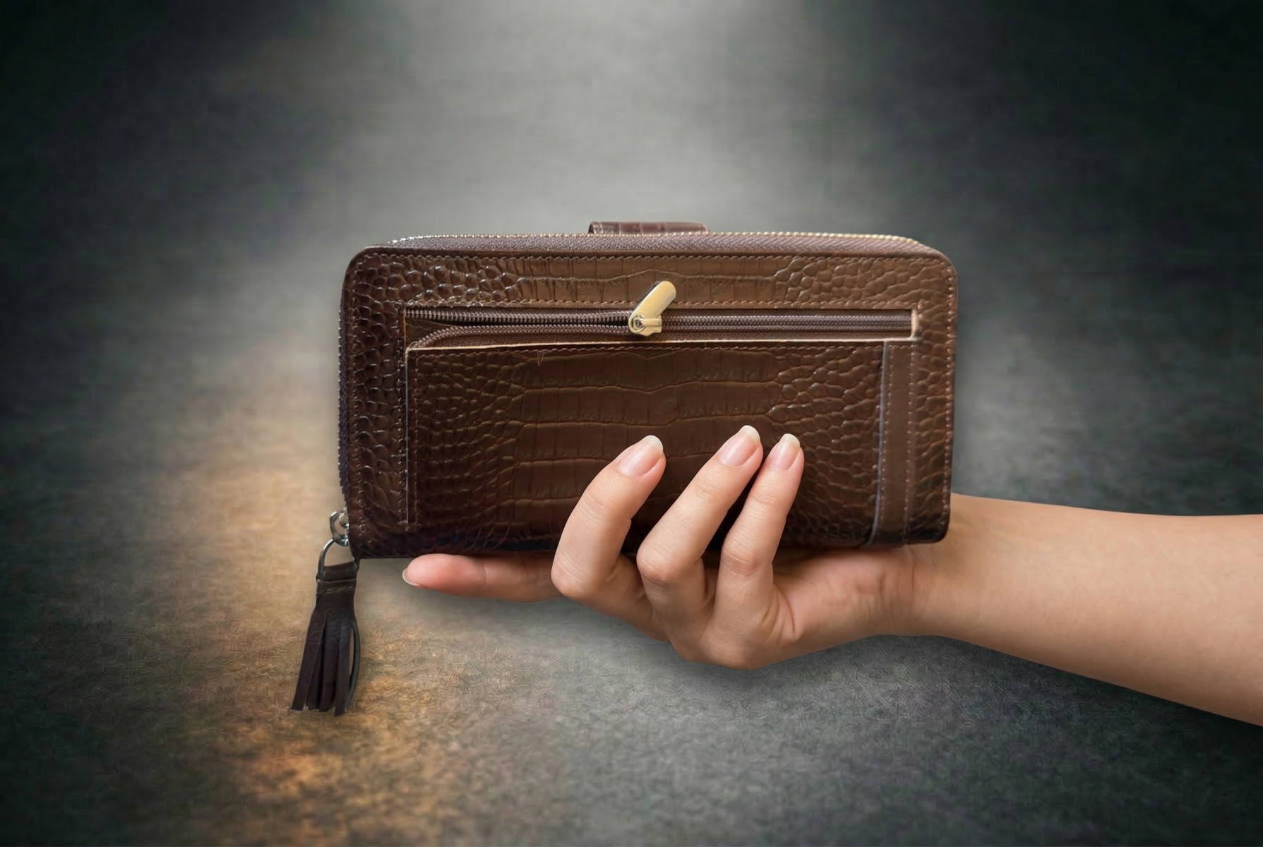 SERRA Serisi Kadın Portföy Cüzdan – %100 Hakiki Deri – Şık & Fonksiyonel – Yerli Üretim