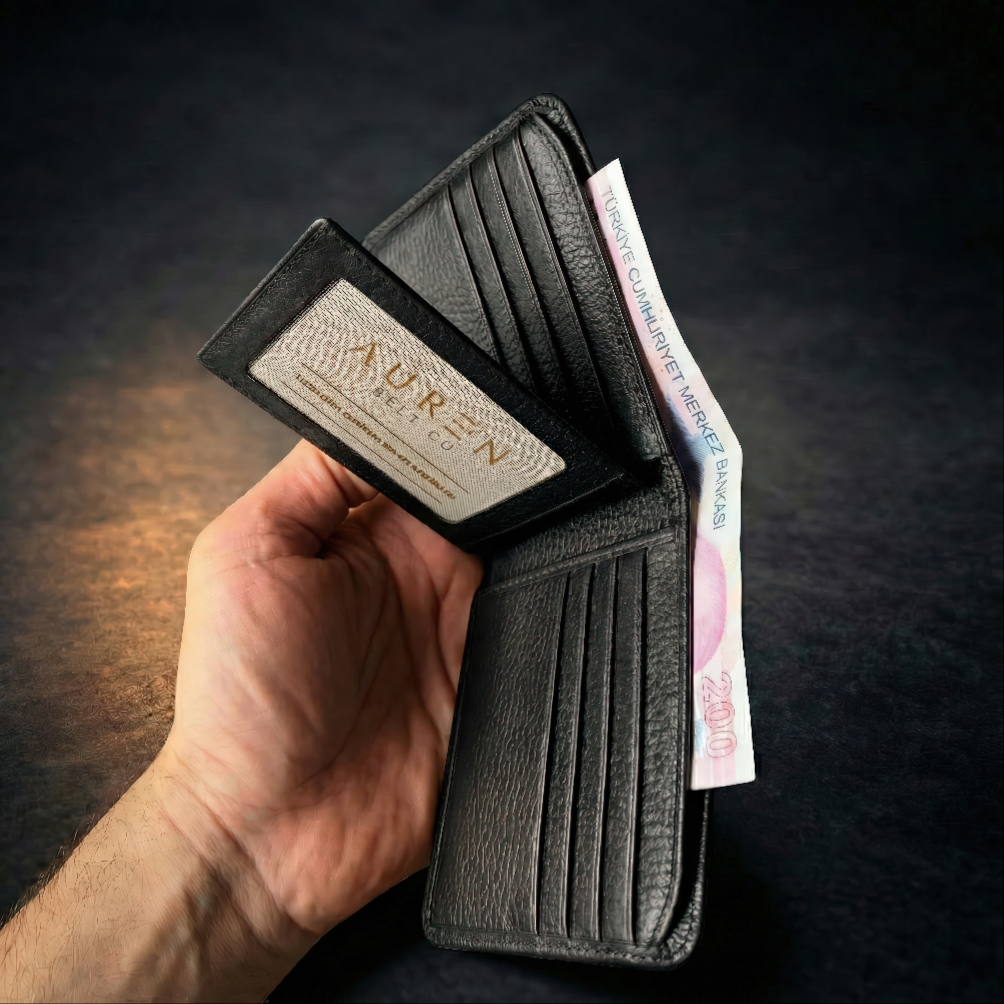 BÖRÜ Serisi Erkek Cüzdan – %100 Hakiki Deri – Günlük & Klasik – Yerli Üretim