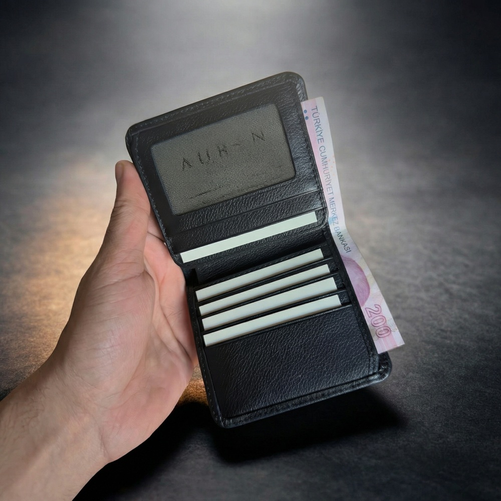 KAĞAN Serisi Erkek Cüzdan – %100 Hakiki Deri – Günlük & Klasik – Yerli Üretim