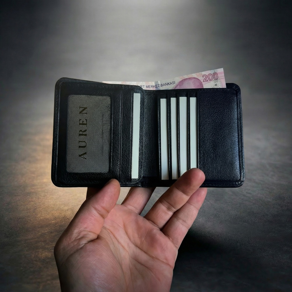 KAĞAN Serisi Erkek Cüzdan – %100 Hakiki Deri – Günlük & Klasik – Yerli Üretim