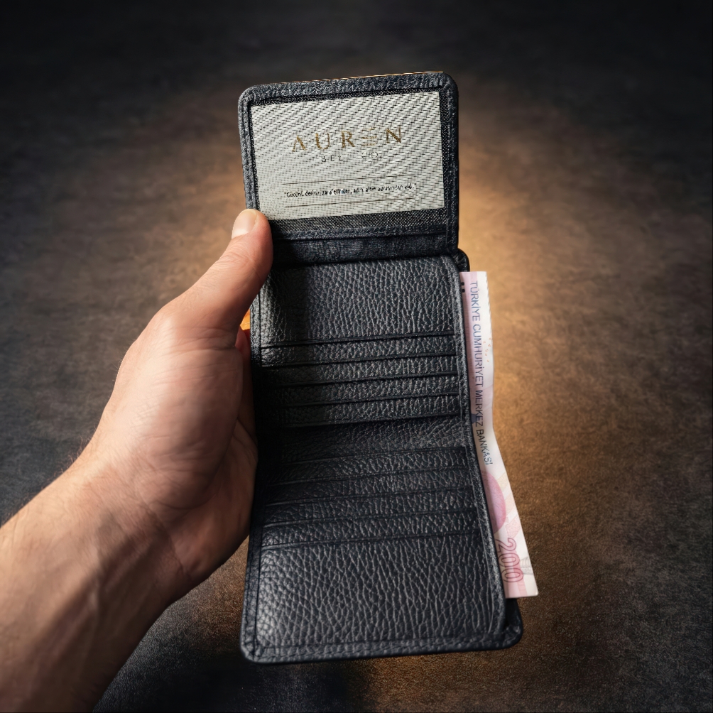 ALPAGU Serisi Erkek Cüzdan – %100 Hakiki Deri – Günlük & Klasik – Yerli Üretim