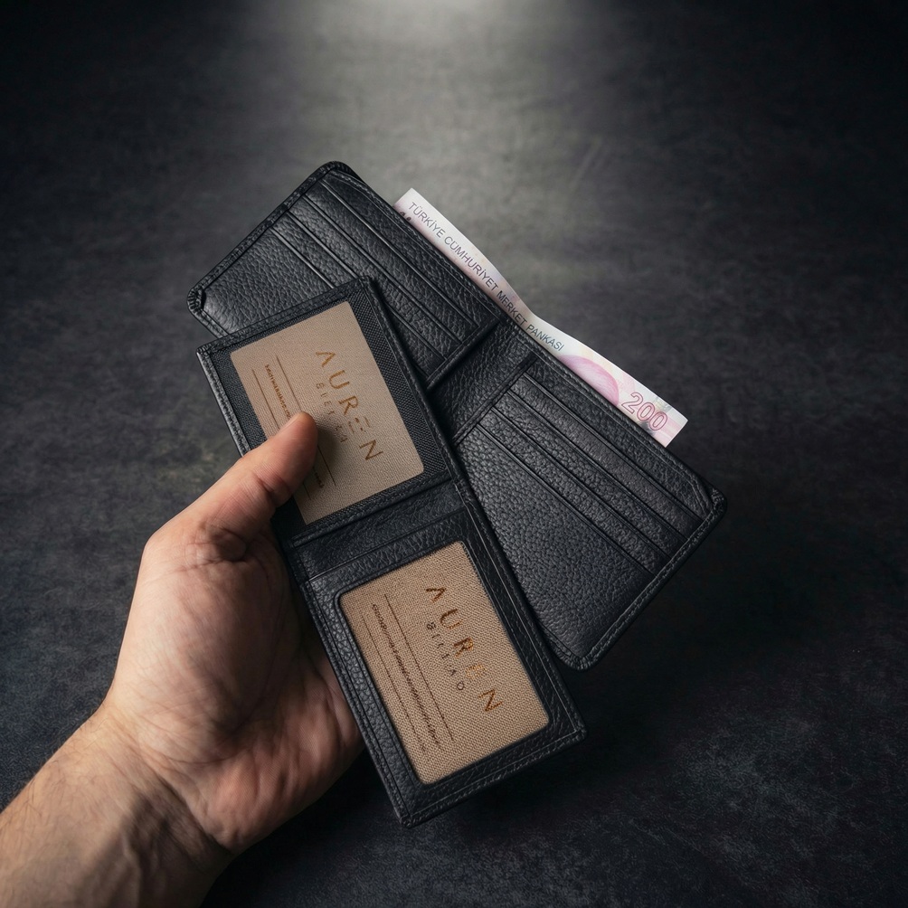 BÖRÜ Serisi Erkek Cüzdan – %100 Hakiki Deri – Günlük & Klasik – Yerli Üretim