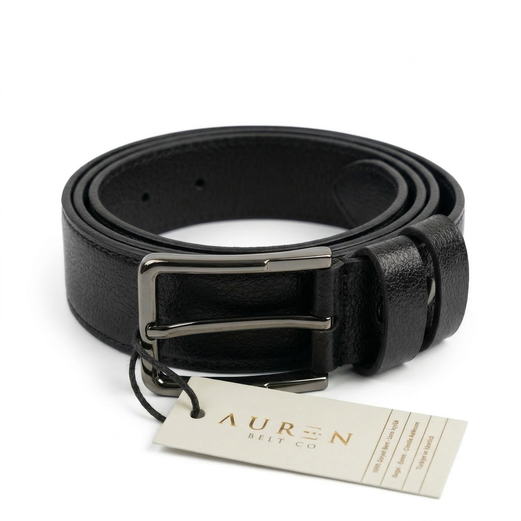 ARAS Serisi Erkek Kemer – %100 Hakiki Manda Derisi 3.5 CM– Günlük Kullanım – Yerli Üretim